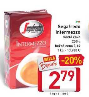   Segafredo Intermezzo mletá káva 250 g 