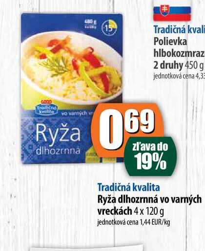 Ryža dlhozrnná vo varných vreckách 4x 120 g