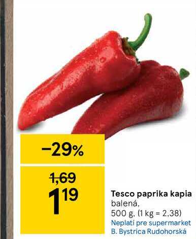 Tesco paprika kapia, 500 g