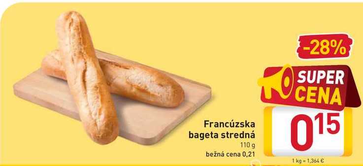  Francúzska bageta stredná 110 g