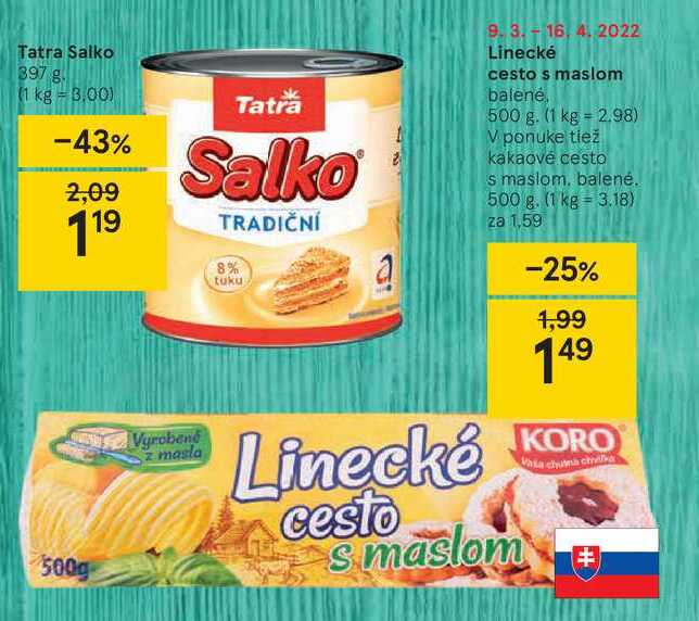 Linecké cesto s maslom, 500 g