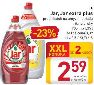  Jar, Jar extra plus 905 ml / 1,35 l