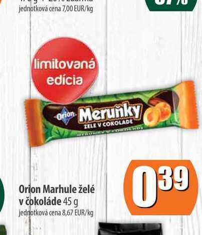 Orion Marhule želé v čokoláde 45 g