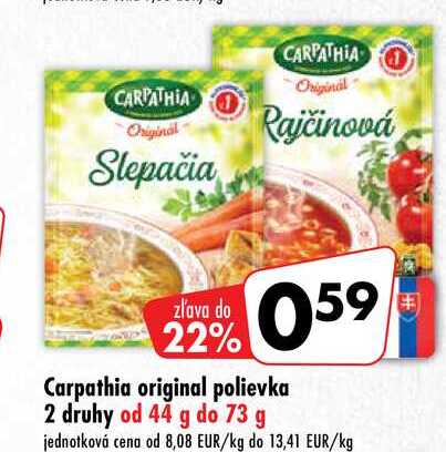 Carpathia original polievka od 44 g do 73 g