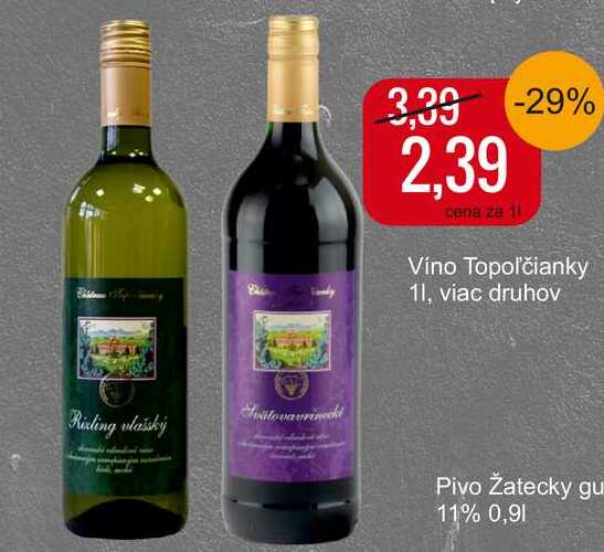 Vino Topoľčianky 1l