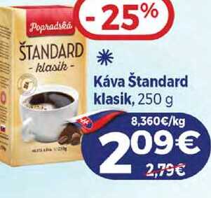 Káva Štandard klasik, 250 g