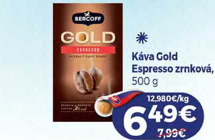 Káva Gold Espresso zrnková, 500 g 