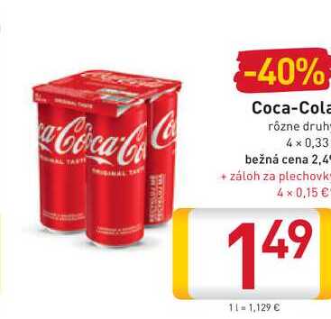  Coca-Cola  4 x 0,33 l