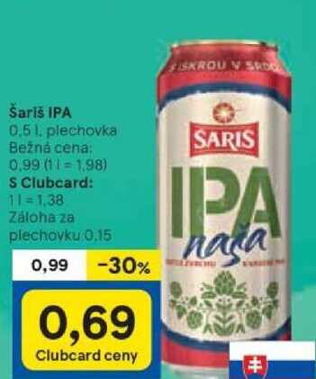 Šariš IPA, 0,5 l