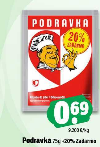 Podravka 75g +20% Zadarmo