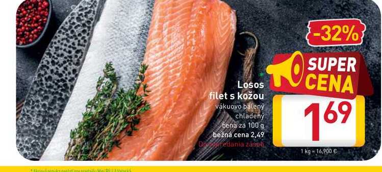 Losos filet s kožou 100 g