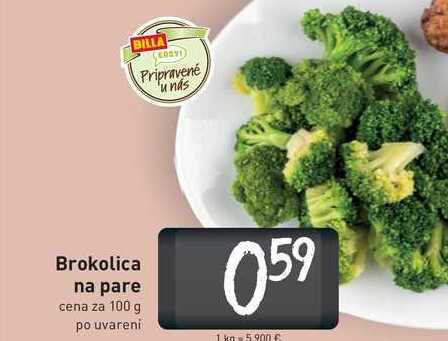  Brokolica na pare 100 g
