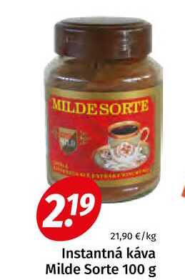 Instantná káva Milde Sorte 100 g 