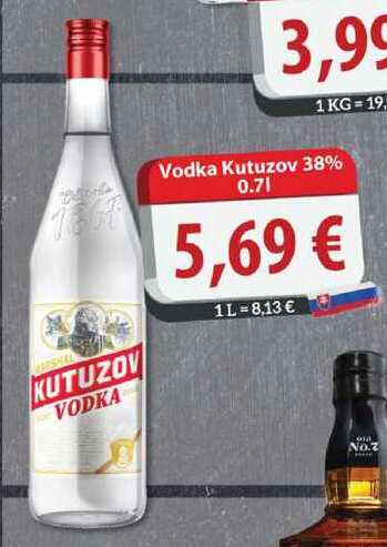 Vodka Kutuzov 38% 0.7l