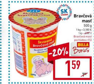 Bravčová mast 500g