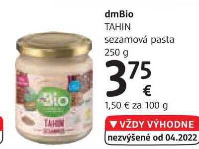 dmBio TAHIN sezamová pasta, 250 g
