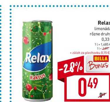 ARCHIV | Relax Kaktus 0,33l v akcii platn do: 11.10.2022 | Zlacnene.sk