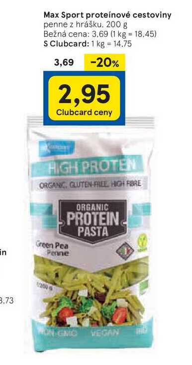 Max Sport proteínové cestoviny, 200 g