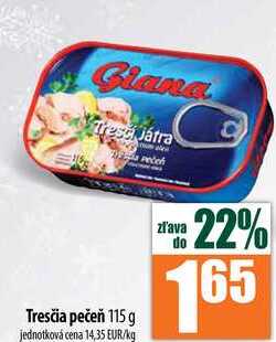 Trescia pečeň 115 g 