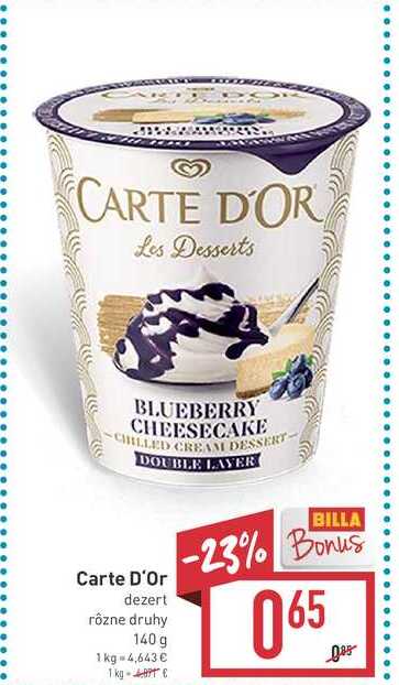 Carte D'Or dezert rôzne druhy 140 g