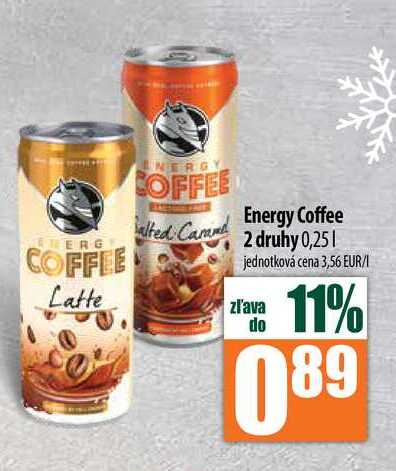 Energy Coffee 2 druhy 0,25 l