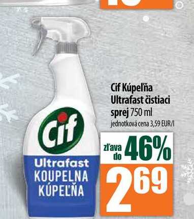 Cif Kúpeľňa Ultrafast čistiaci sprej 750 ml