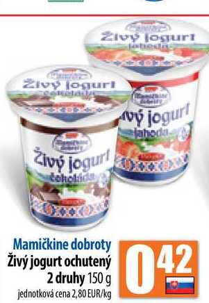 Živý jogurt ochutený 2 druhy 150 g