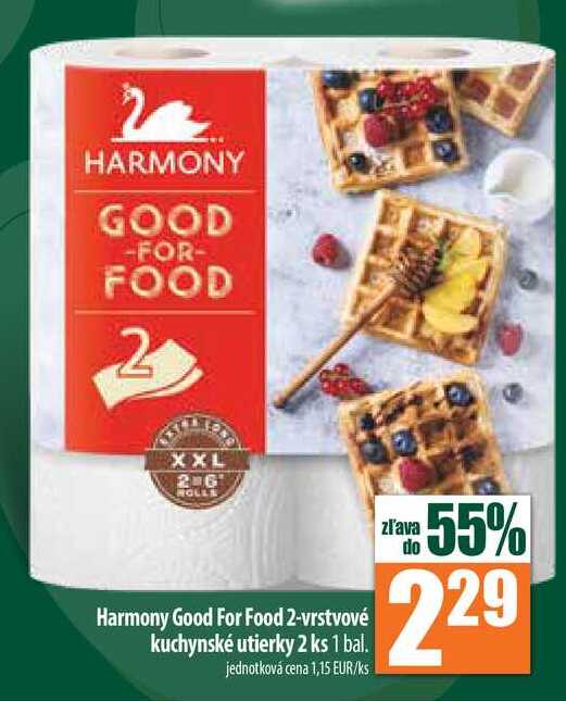 Harmony Good For Food 2-vrstvové kuchynské utierky 2 ks 