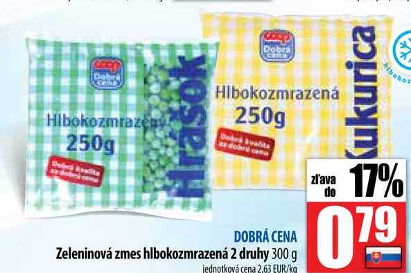 Zeleninová zmes hlbokozmrazená 2 druhy 300 g