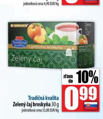 Zelený čaj broskyňa 30 g