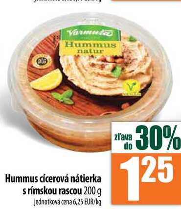 Hummus cícerová nátierka s rímskou rascou 200 g