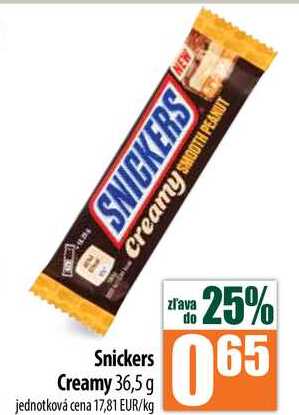 Snickers Creamy 36,5 g