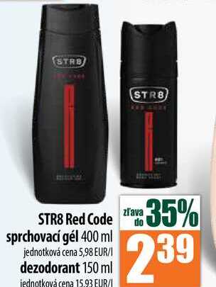 STR8 Red Code sprchovací gél 400 ml