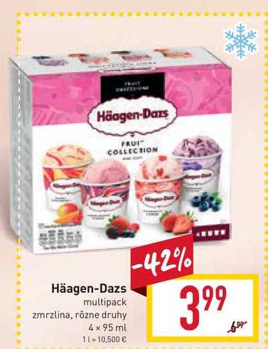 Häagen-Dazs Multipack zmrzlina 4 x 95 ml