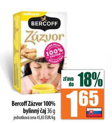 Bercoff Zázvor 100% bylinný čaj 36 g