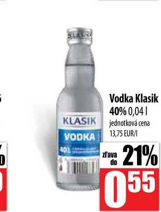 Vodka Klasik 40% 0,04 l