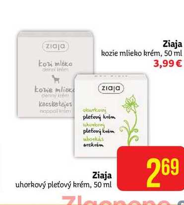 Ziaja uhorkový pleťový krém, 50 ml