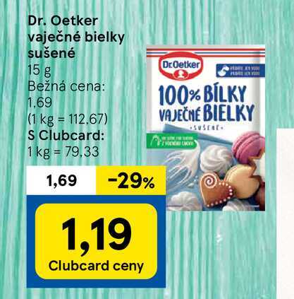 Dr. Oetker vaječné bielky sušené, 15 g
