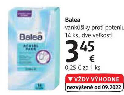 Balea vankúšiky proti poteniu, 14 ks