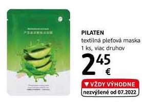 PILATEN textilná pleťová maska, 1 ks
