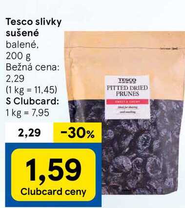 Tesco slivky sušené, 200 g
