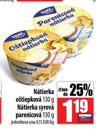 Nátierka syrová parenicová 130 g 