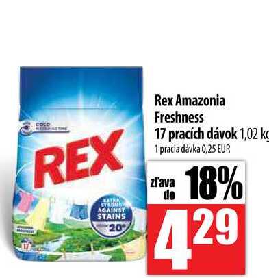 Rex Amazonia Freshness 17 pracích dávok 1,02 kg