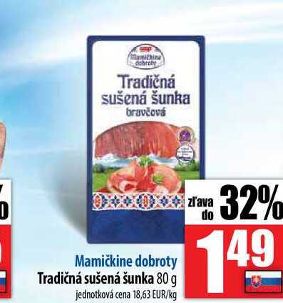 Tradičná sušená šunka 80 g