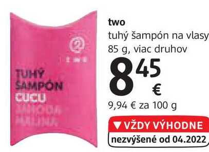 two tuhý šampón na vlasy, 85 g