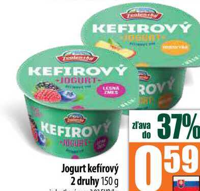 Jogurt kefírový 2 druhy 150 g