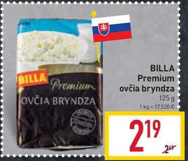 BILLA Premium ovčia bryndza 125 g 