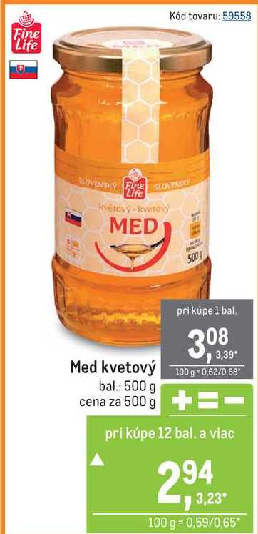 Fine Life Med kvetový 500 g