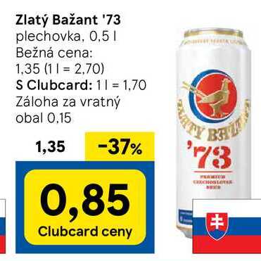 Zlatý Bažant '73, 0,5 l