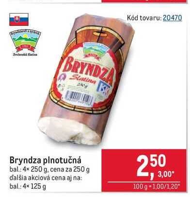 Slatina Bryndza plnotučná 250 g